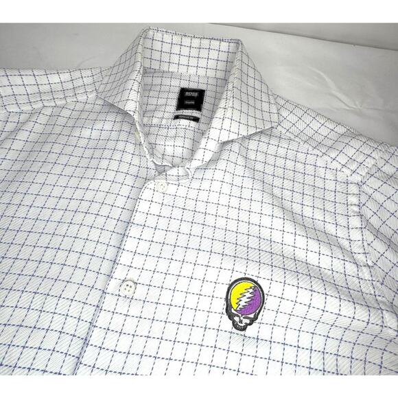 Grateful Dead Steal Your Face Hugo Boss Button Down Dress Shirt (15/38) - Picture 2 of 8